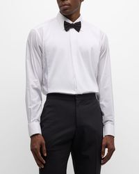 Brioni - Pleated Poplin French-cuff Dress Shirt - Lyst