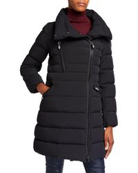 Post Card Katanec Asymmetric Puffer Coat - Black