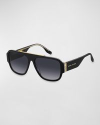 Marc Jacobs - Marc 756S Flat-Top Acetate Rectangle Sunglasses - Lyst