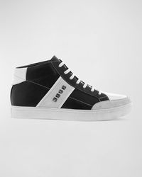 Badgley Mischka - Walton Studded Leather High-top Sneakers - Lyst