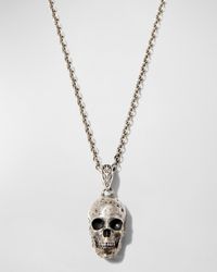 John Varvatos - Skull Pendant Necklace, 24"L - Lyst