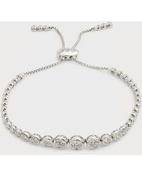 Cassidy Diamonds - 18k White Gold Adjustable Diamond Bezel Bracelet - Lyst