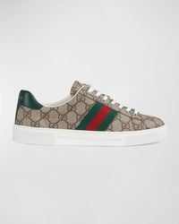 Gucci - Ace GG Supreme Canvas & Leather Sneaker - Lyst