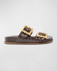 SCHUTZ SHOES - Enola Dual-buckle Easy Slide Sandals - Lyst
