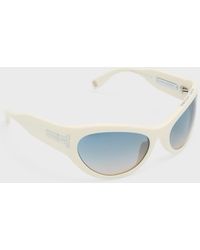 Saint Laurent - Ysl Acetate Rectangle Sunglasses - Lyst
