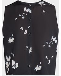 Theory - Sleeveless Button-Front Top - Lyst