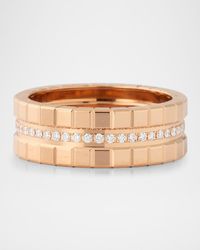 Chopard - 18K Rose Gold Diamond Ring - Lyst