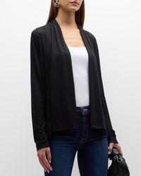 Majestic Filatures - Soft Touch Draped Open-Front Cardigan - Lyst