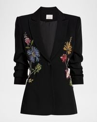 Cinq À Sept - Cheyenne Floral Embroidered Blazer - Lyst