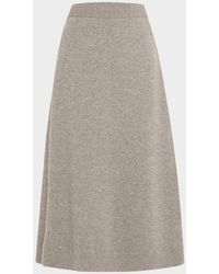 Brunello Cucinelli - Cashmere Knit A-Line Midi Skirt - Lyst