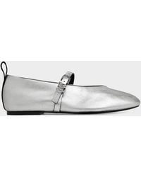 Rag & Bone - Spire Metallic Leather Mary Jane Ballerina Flats - Lyst