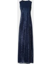 Akris - Diagonal Sequined Georgette Gown - Lyst