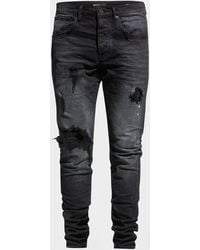 Purple - Apos;S P002 Repair Slim Jeans - Lyst