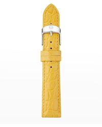 Michele - 16mm Embossed Crocodile Pattern Calf Leather Watch Strap - Lyst