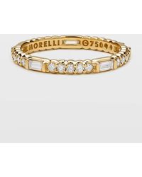 Paul Morelli - Diamond Pinpoint Baguette Ring In 18k Gold - Lyst