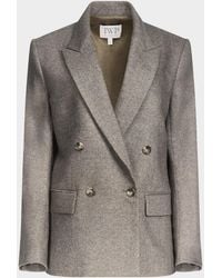 Twp - Harper Double-Breasted Herringbone Blazer - Lyst