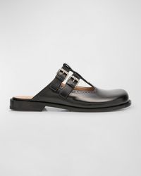 Loewe - Campo Leather Mary Jane Mules - Lyst
