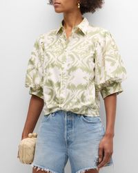 Finley - Bomba Blouson-Sleeve Cotton Shirt - Lyst