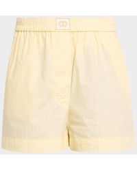 Jonathan Simkhai - Sarah Stripe Cotton Boxer Shorts - Lyst
