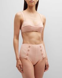 Lisa Marie Fernandez - Textured Two-piece Bikini Set - Lyst