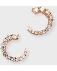 Memoire - 18k Rose Gold Luna Wrap Diamond Earrings - Lyst