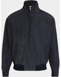 FRAME - Apos;S X Sotheby's Suede Full-Zip Bomber Jacket - Lyst