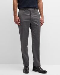 Brioni - Flat-Front Wool Pants - Lyst