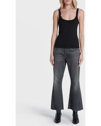 7 For All Mankind - Ruffle Scoop-Neck Tank Top - Lyst