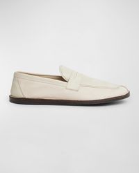 The Row - Cary Leather Penny Loafers - Lyst