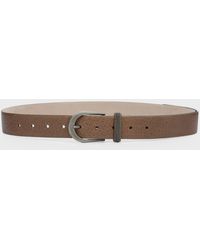 Brunello Cucinelli - Monili-loop Pebble Leather Belt - Lyst