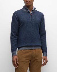 Kiton - Cashmere Melange Quarter-Zip Sweater - Lyst