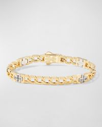 Konstantino - 18k Gold Black Diamond Filigree Chain Bracelet - Lyst