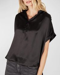 SECRET MISSION - Peggy Silk Collared Blouse - Lyst