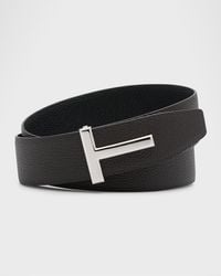 Tom Ford - Apos;S Signature T Reversible Leather Belt - Lyst
