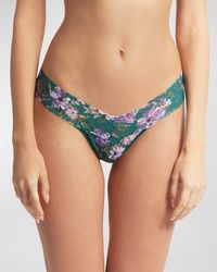 Hanky Panky - Printed Low-rise Signature Lace Thong - Lyst