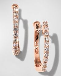 Roberto Coin - Pave Diamond Horseshoe Earrings - Lyst