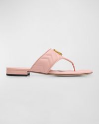 Gucci - Double G Marmont Thong Sandals - Lyst