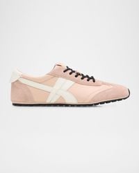 Tory Burch - Hank Field Leather & Suede Low-Top Sneakers - Lyst