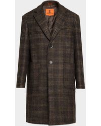 Barena - Apos;S Baron Plaid Virgin Wool Overcoat - Lyst