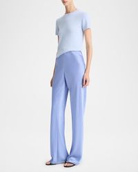 Vince - Fluid Bias-Cut Crushed Satin Pants - Lyst