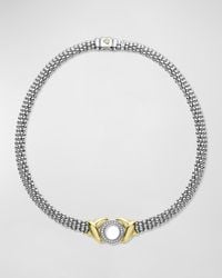 Lagos - Sterling Embrace Circle Diamond Pave Rope Necklace, 9Mm - Lyst