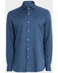 Sartorio Napoli - Apos;S Melange Cotton Button-Down Shirt - Lyst