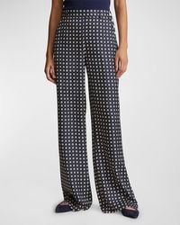 Polo Ralph Lauren - Geo-motif Silk Wide-leg Pants - Lyst