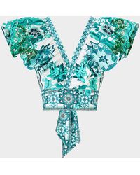 CAMILLA - Balearic Bebe Ruffle Wrap Top - Lyst