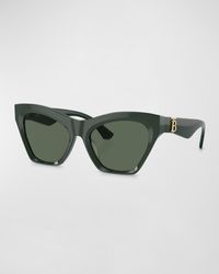 Burberry - Tb Acetate & Plastic Cat-Eye Sunglasses - Lyst