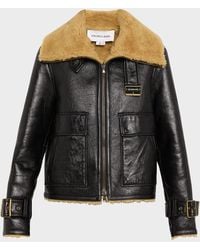 Veronica Beard - Danika Leather Shearling Jacket - Lyst
