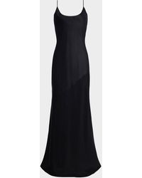 L'Agence - Charmaine U-Neck Silk Gown - Lyst