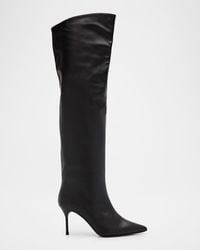 STAUD - Sebastian Leather Over-The-Knee Boots - Lyst