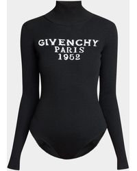 Givenchy - High-Neck Logo-Print Bodysuit - Lyst