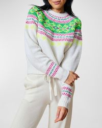 Lingua Franca - Nora Raglan-Sleeve Fair Isle Knit Sweater - Lyst